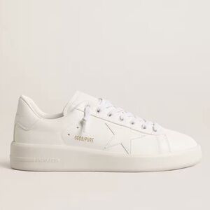 GOLDEN GOOSE Unisex Pure Star Leather Sneakers Optic White sz. 38